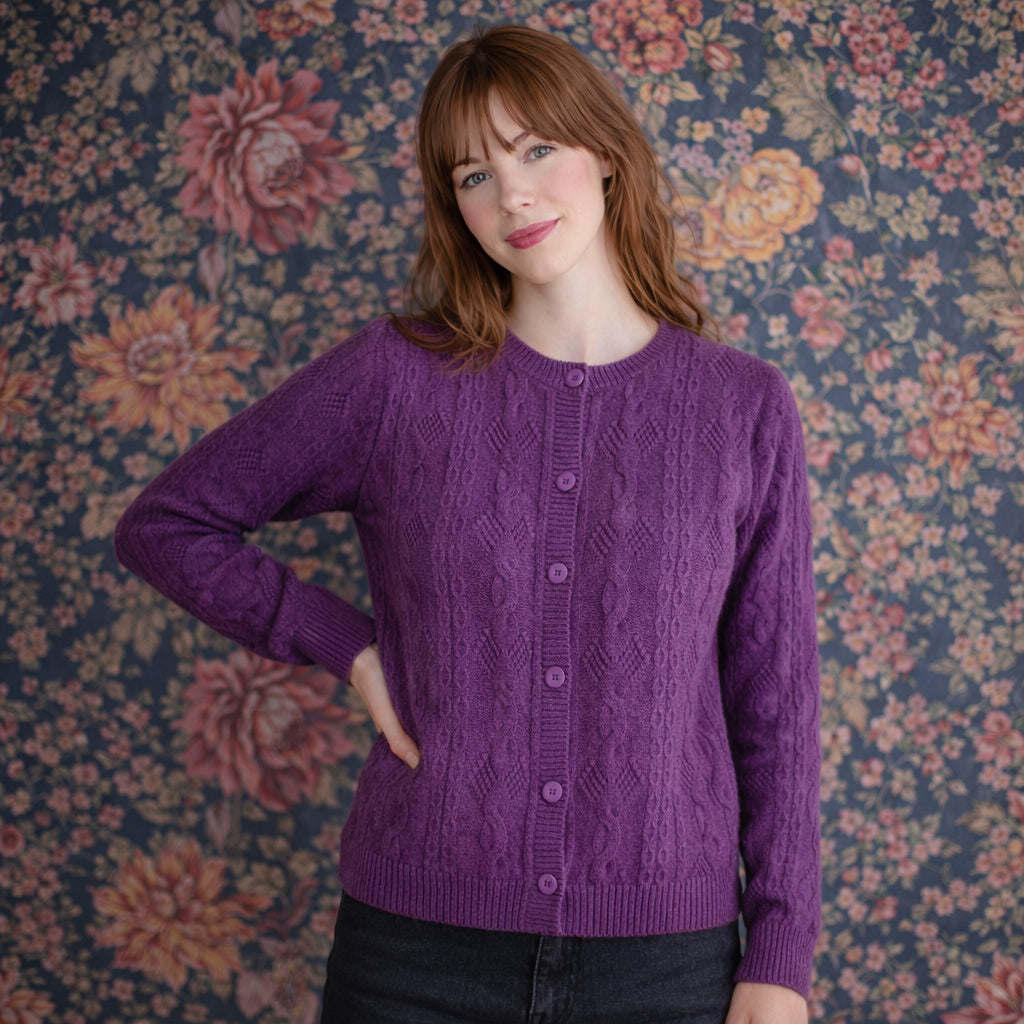 Vintage style merino wool cardigan | 5 Colors | Women’s knitwear