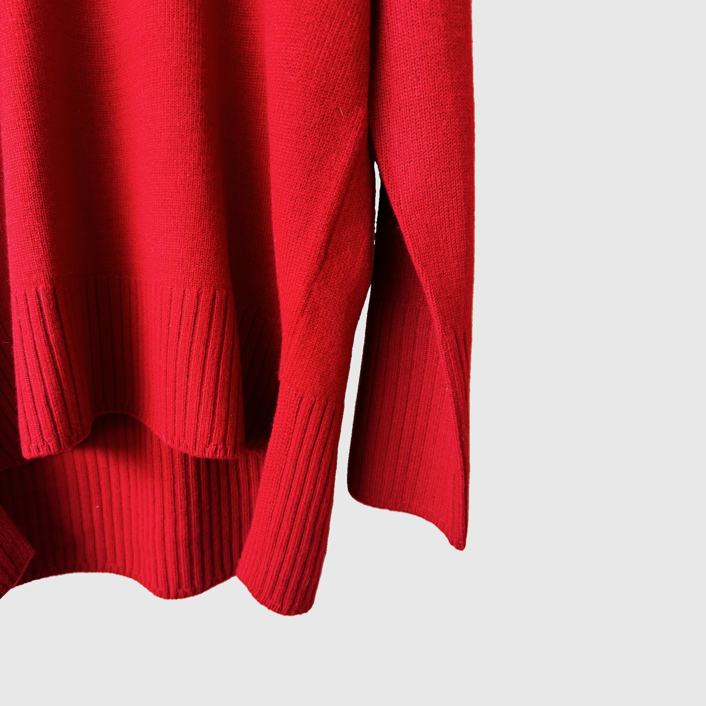 Winter wool cowl neck sweater top Red or Black | Merino wool women's knitwear