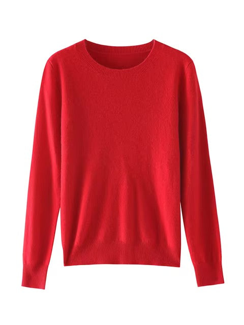 Fine cashmere crewneck top | 18 Colors | Cashmere women's sweater