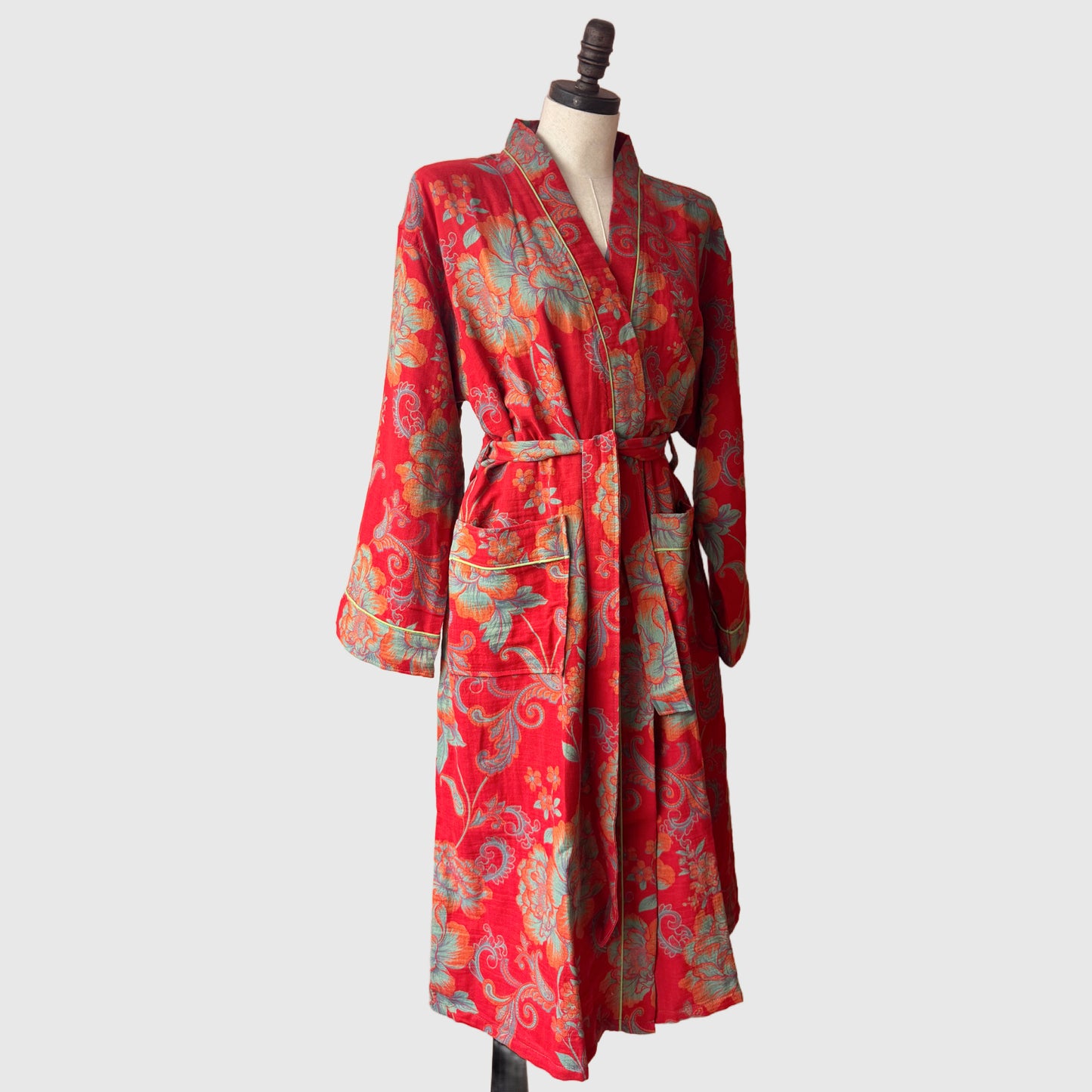 Long Floral Cotton Robe | 4 Colors | Women’s loungewear