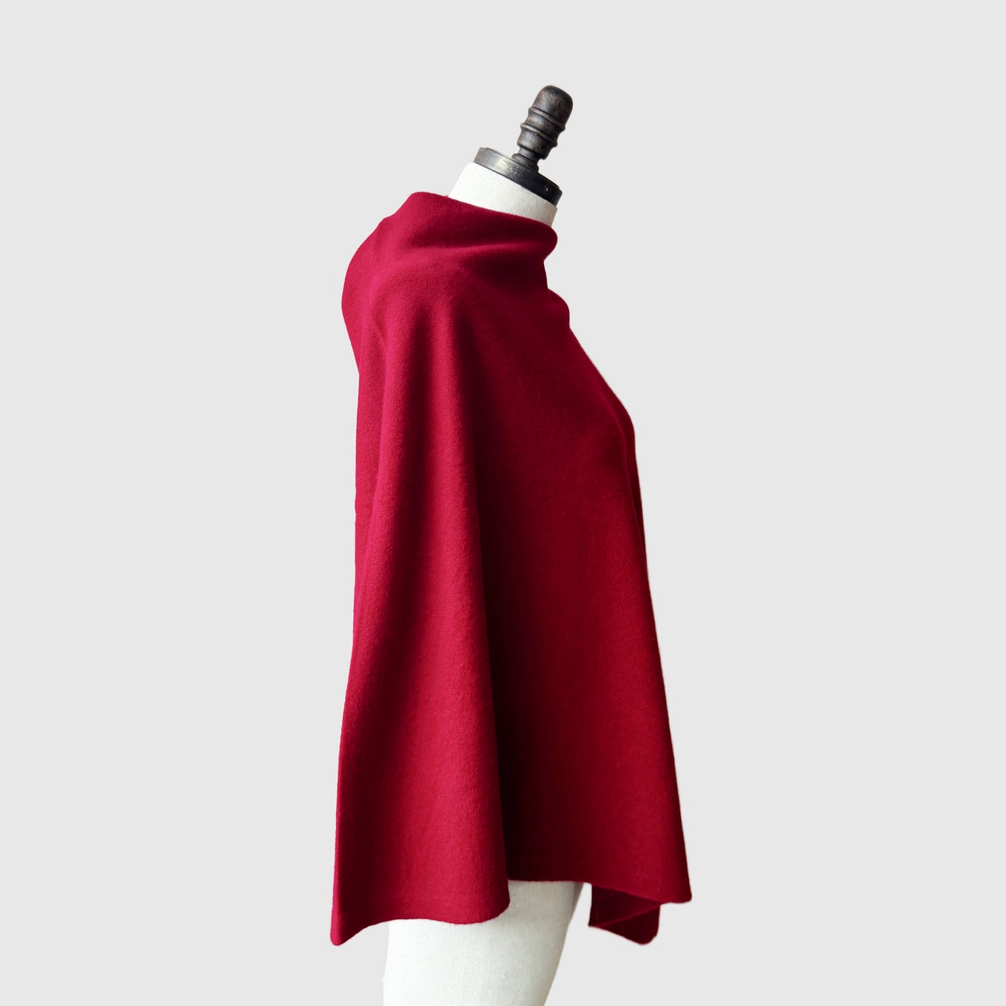 Natural Merino Wool Pullover Poncho | 16 Colors