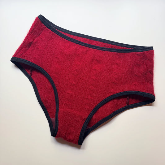 Red Warm Cashmere underwear brief Extra Large | Ready to ship