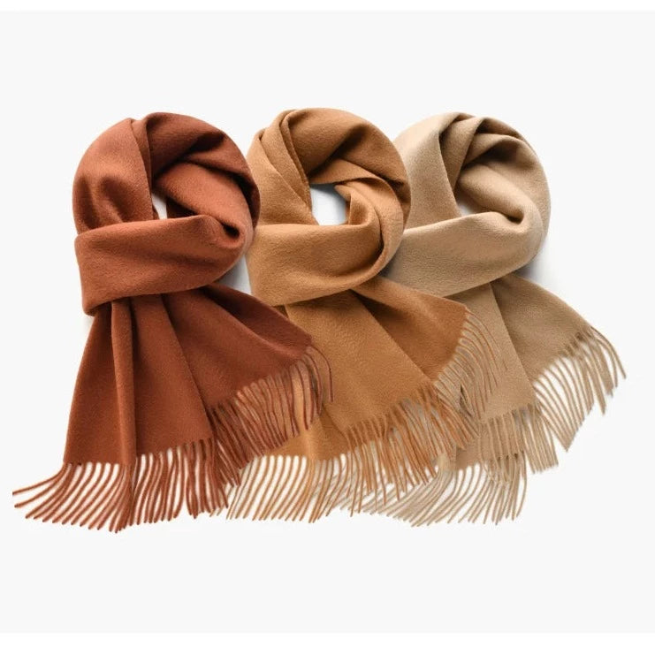 cashmere scarf in earthy colors