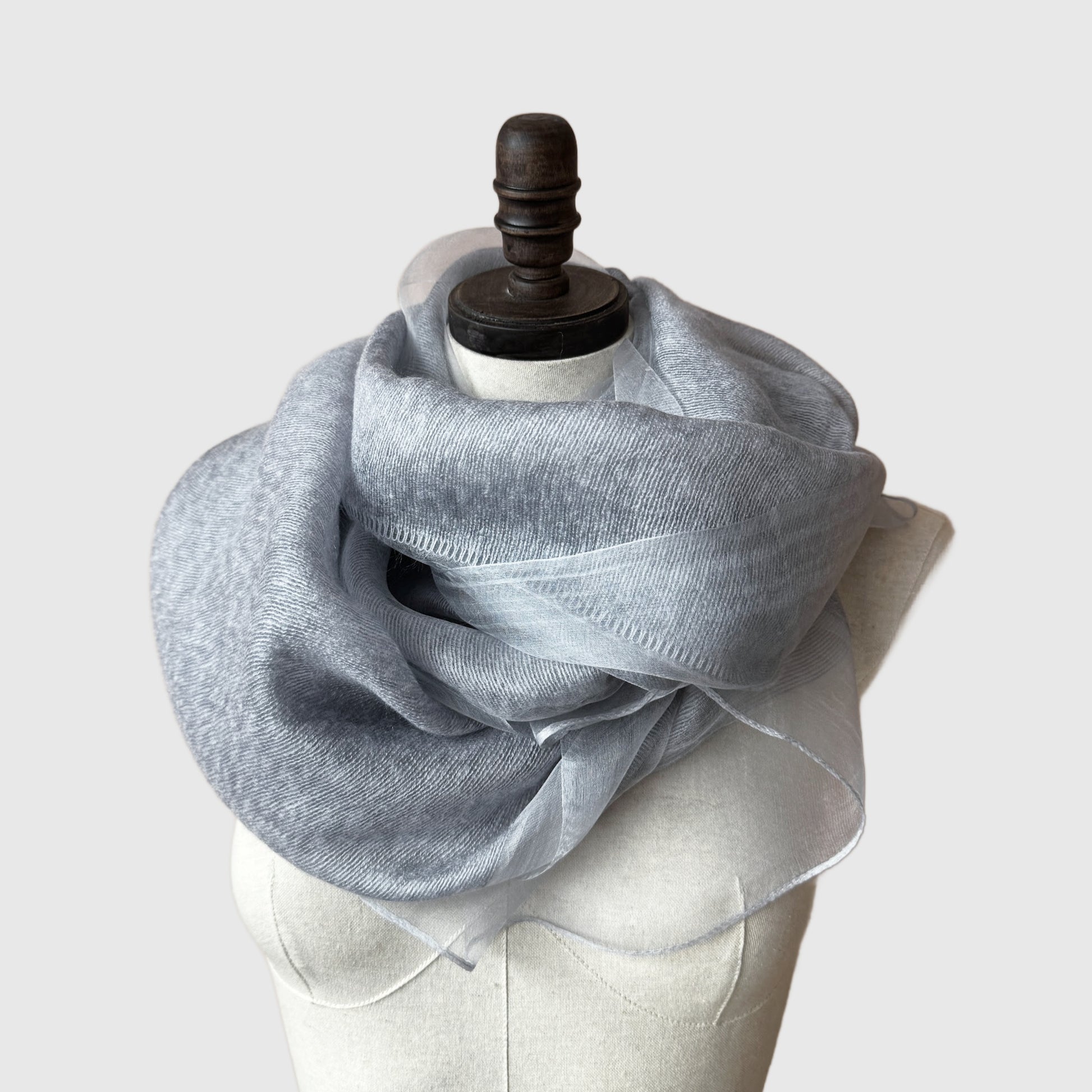 large silk wool scarf 
