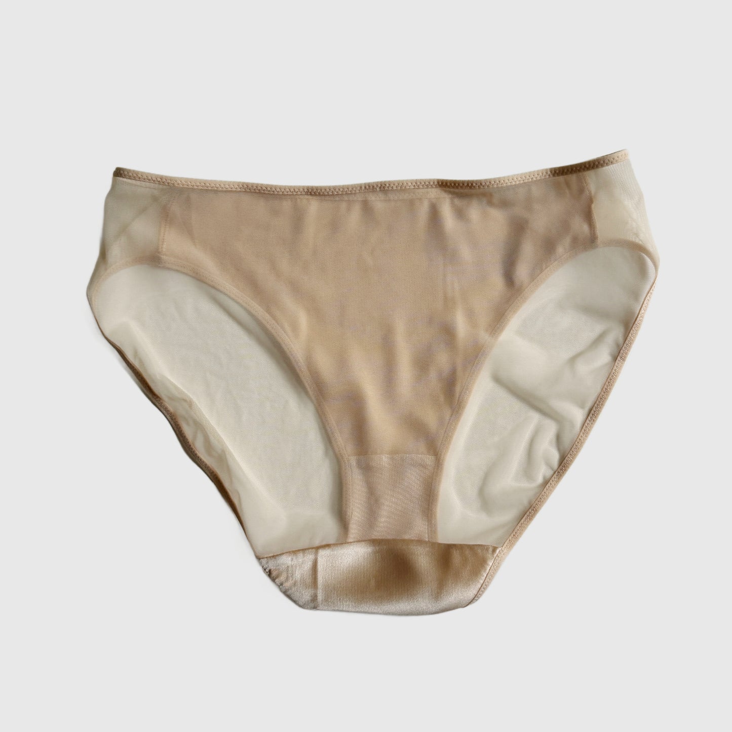 Silk and sheer mesh bikini briefs | Women's silk lingerie and underwear