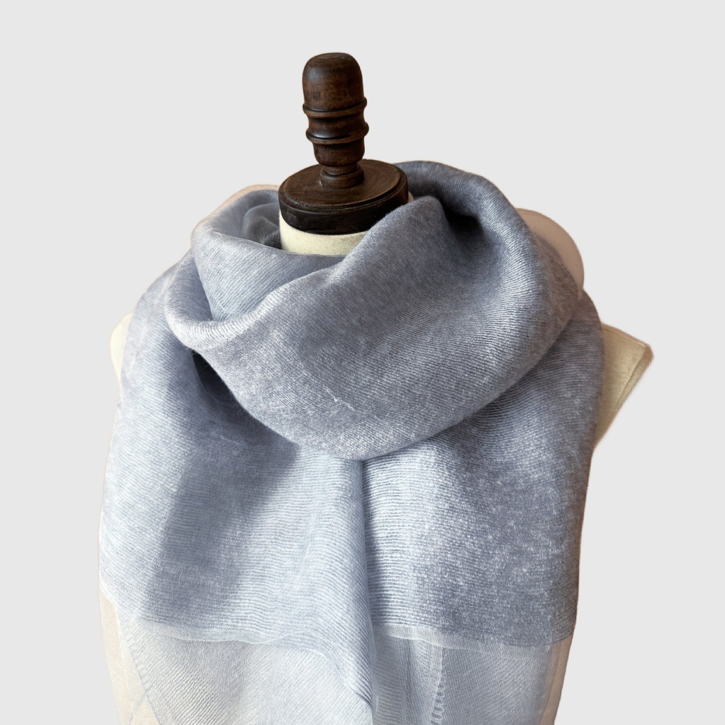 grey silk wool scarf 
