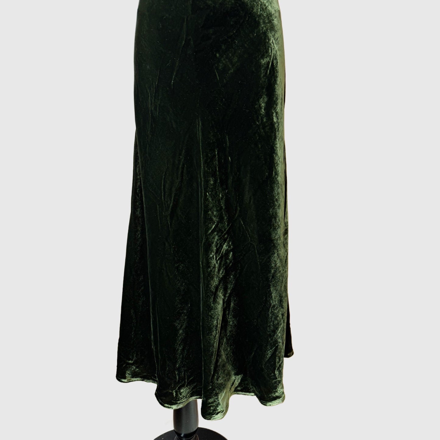 Long Mermaid Skirt in crushed silk velvet | Evening skirt in natural Mulberry Silk