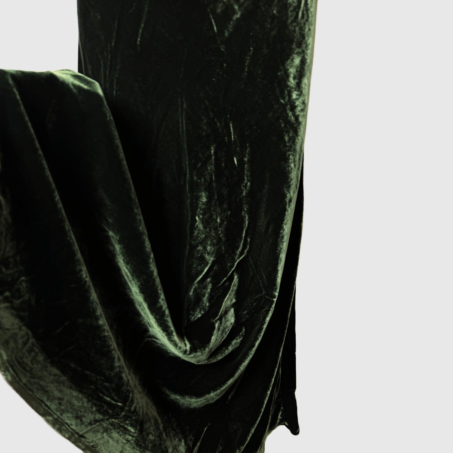 Long Mermaid Skirt in crushed silk velvet | Evening skirt in natural Mulberry Silk