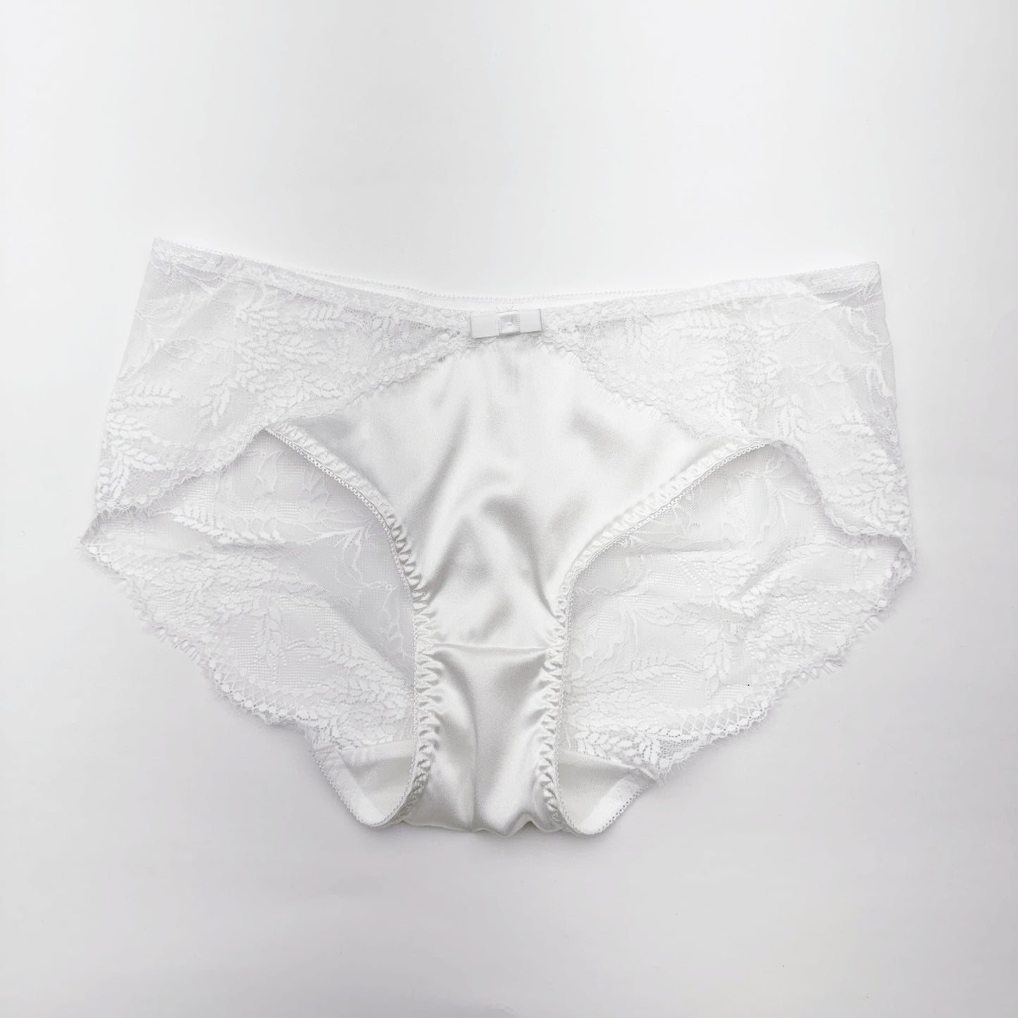 bridal silk lingerie, white silk panties