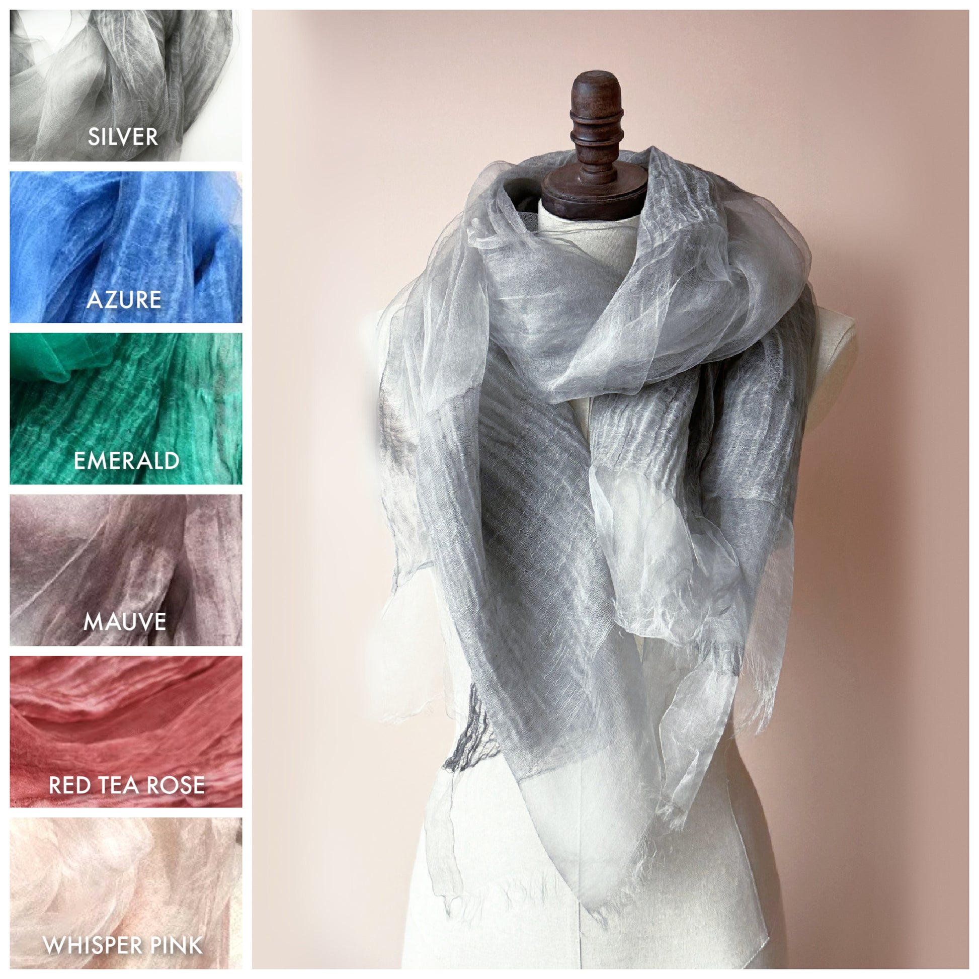 natural silk scarf