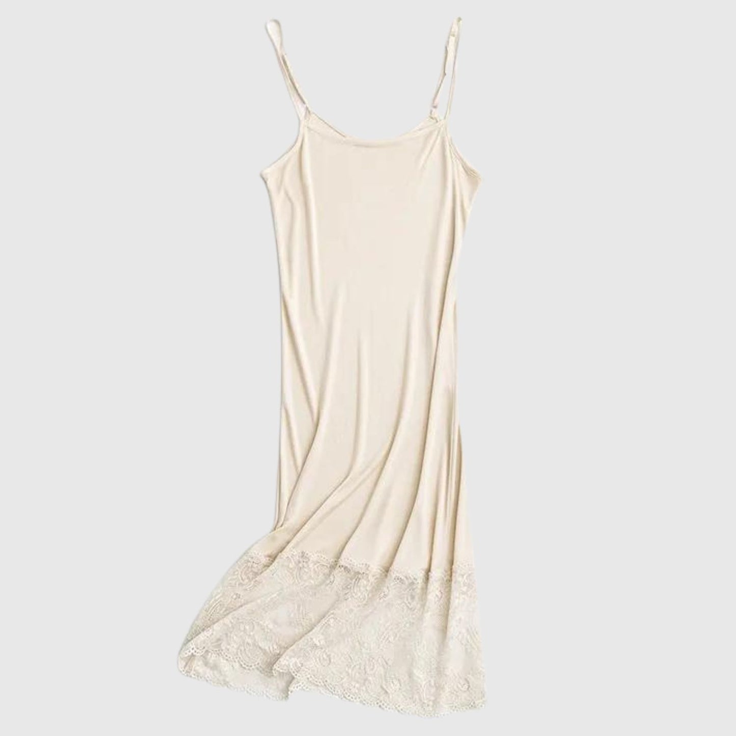 Silk Slip Dress with lace hem | More colors