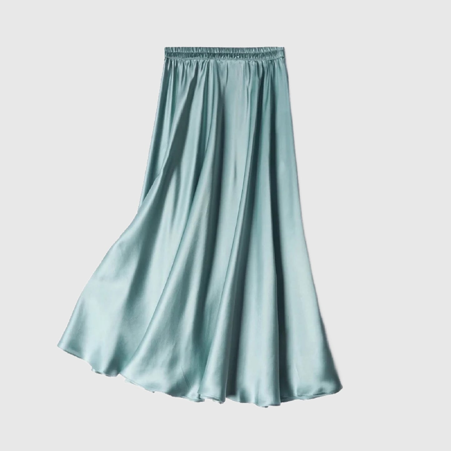 Flare silk skirt | Below knee skirt in 100% Mulberry Silk