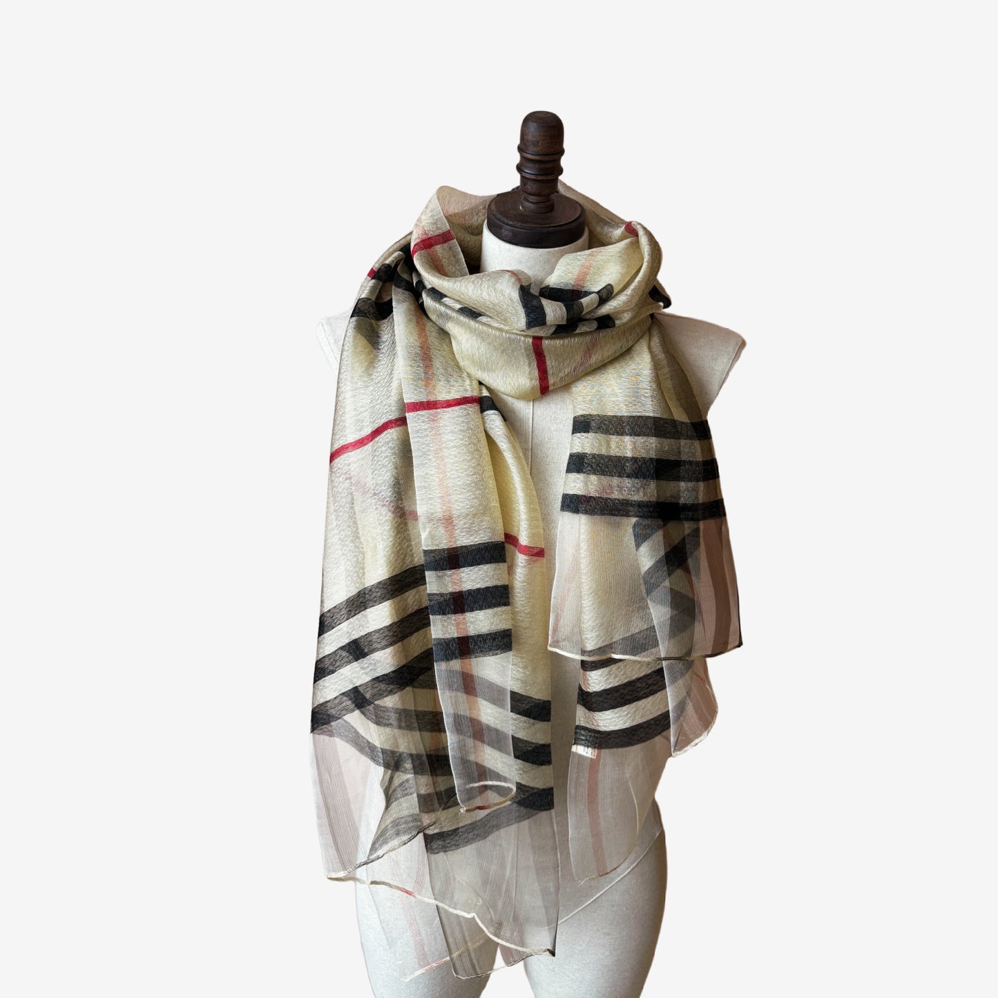 natural silk wool summer scarf