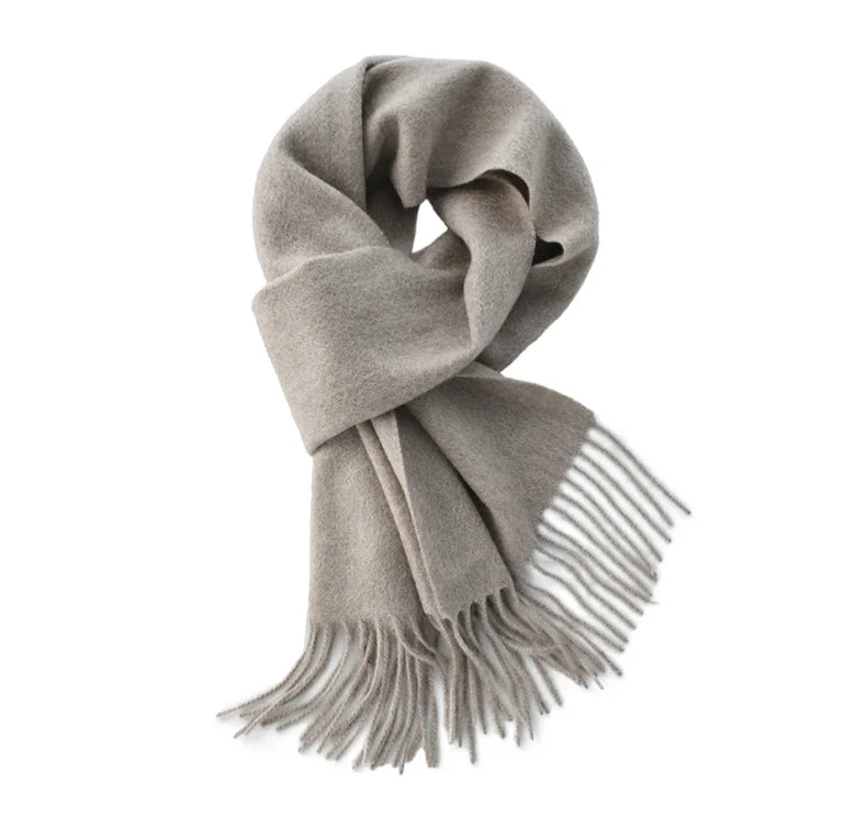 soft grey cashmere scarf