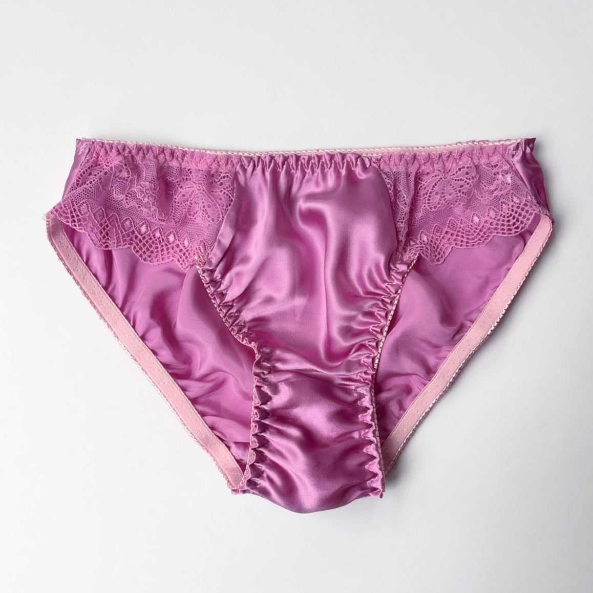 pink pure silk underwear for women, silk panties, made in Canada silk lingerie and apparel