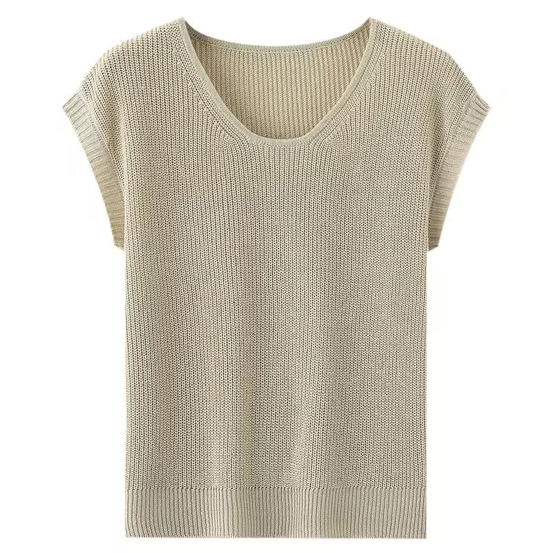 Linen summer top with slouchy shoulders | 6 Colors | Women’s linen knitwear