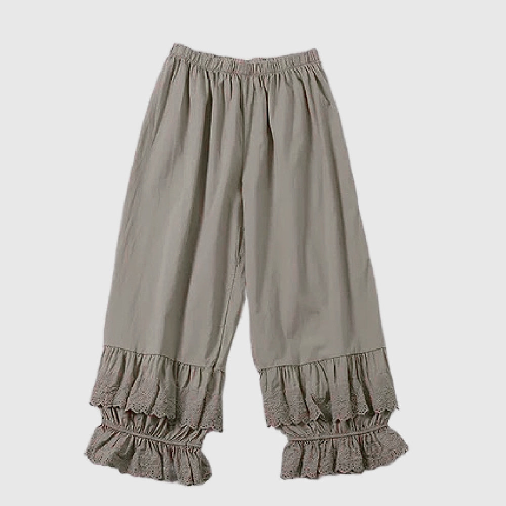 Victorian Style Cotton Bloomers | Ruffled Long Underpants | CLEARANCE