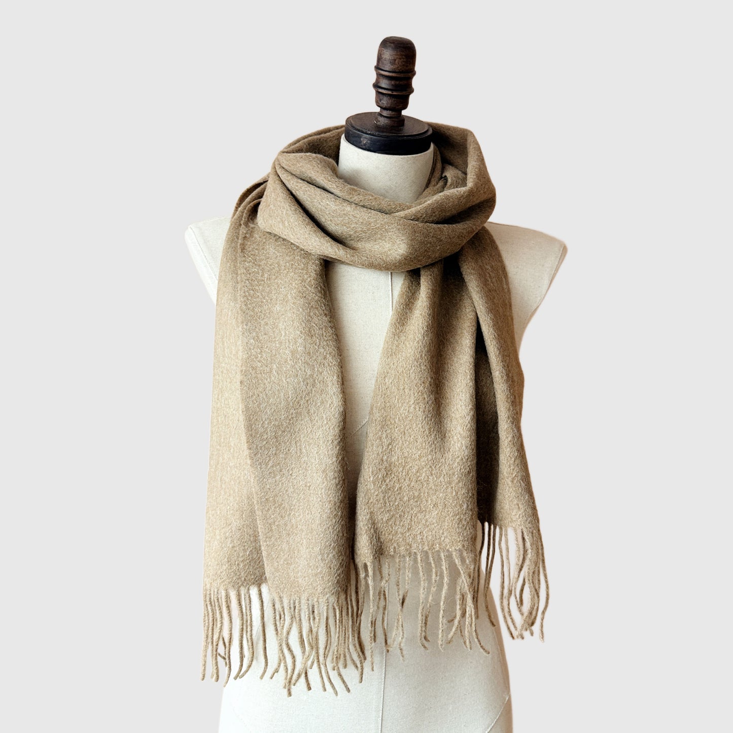 Warm Merino Wool Scarf | Long scarf with tassels | 4 Colors