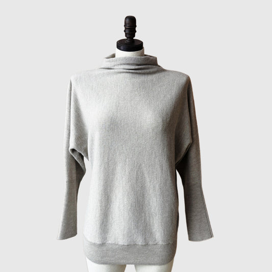 CLEARANCE Batwing merino tunic top | Wool women's knitwear