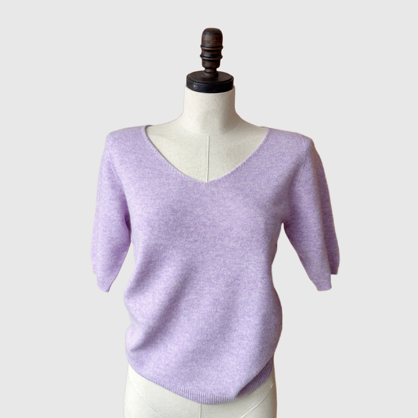 V-neck wool women's short-sleeved top | 11 Colors | Women’s merino knitwear