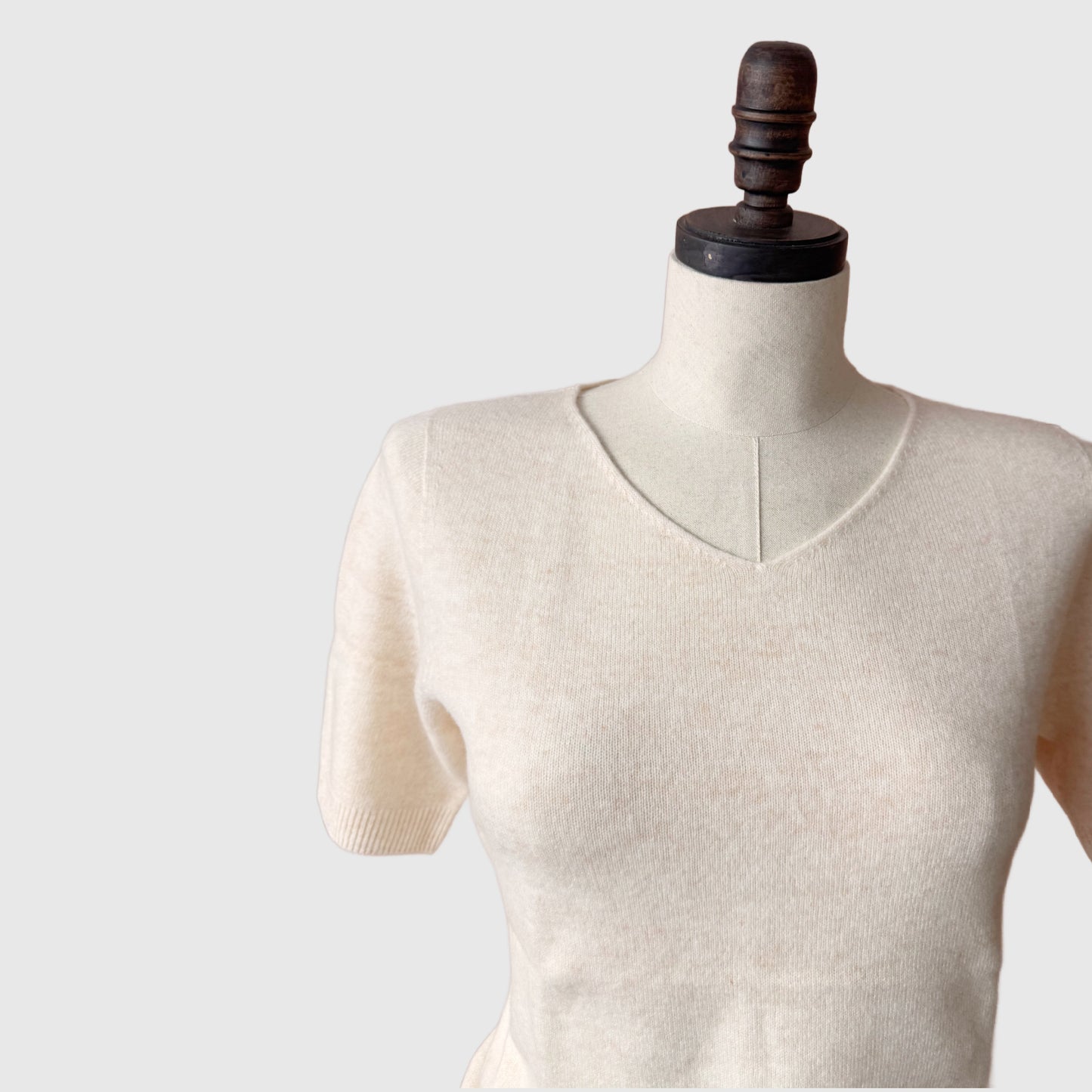 V-neck wool women's short-sleeved top | 11 Colors | Women’s merino knitwear