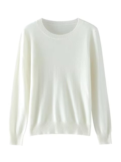 Fine cashmere crewneck top | 18 Colors | Cashmere women's sweater