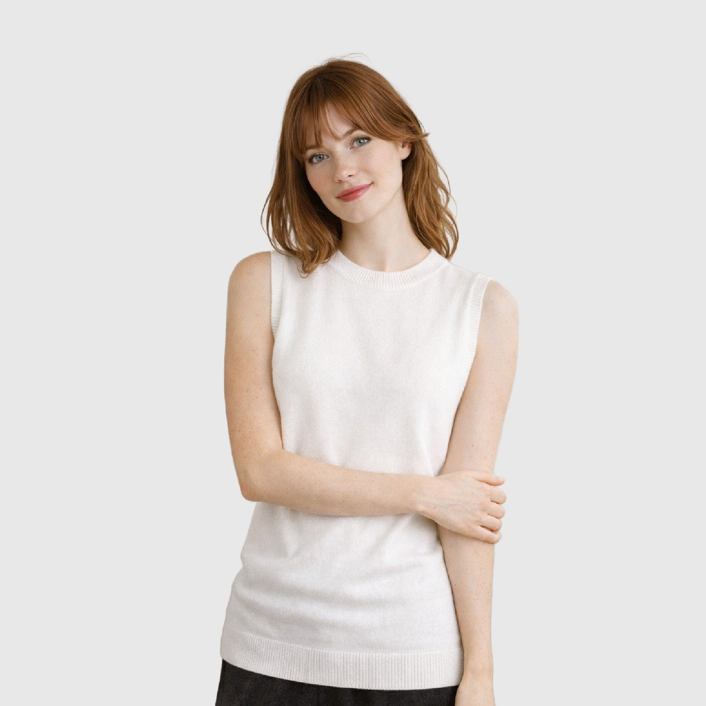 Sleeveless merino wool top | Women’s knitwear