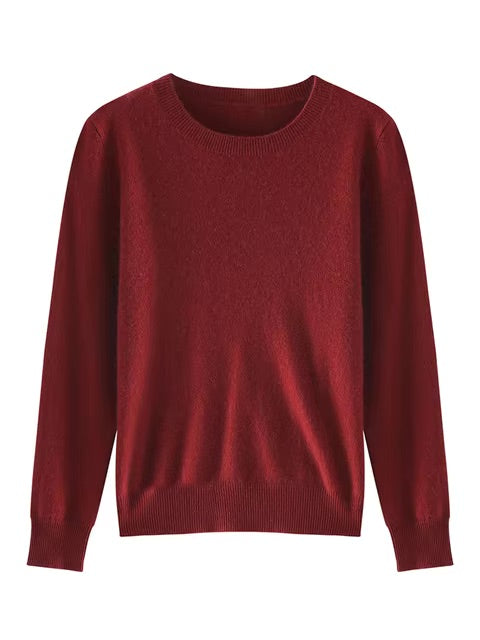 Fine cashmere crewneck top | 18 Colors | Cashmere women's sweater