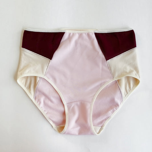 Pink organic cotton french brief Women's M/L | Ready to ship