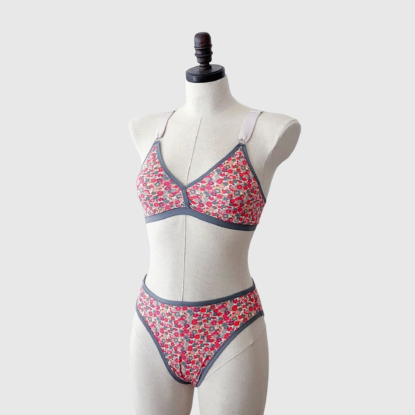 Organic cotton bra and bikini set - custom made