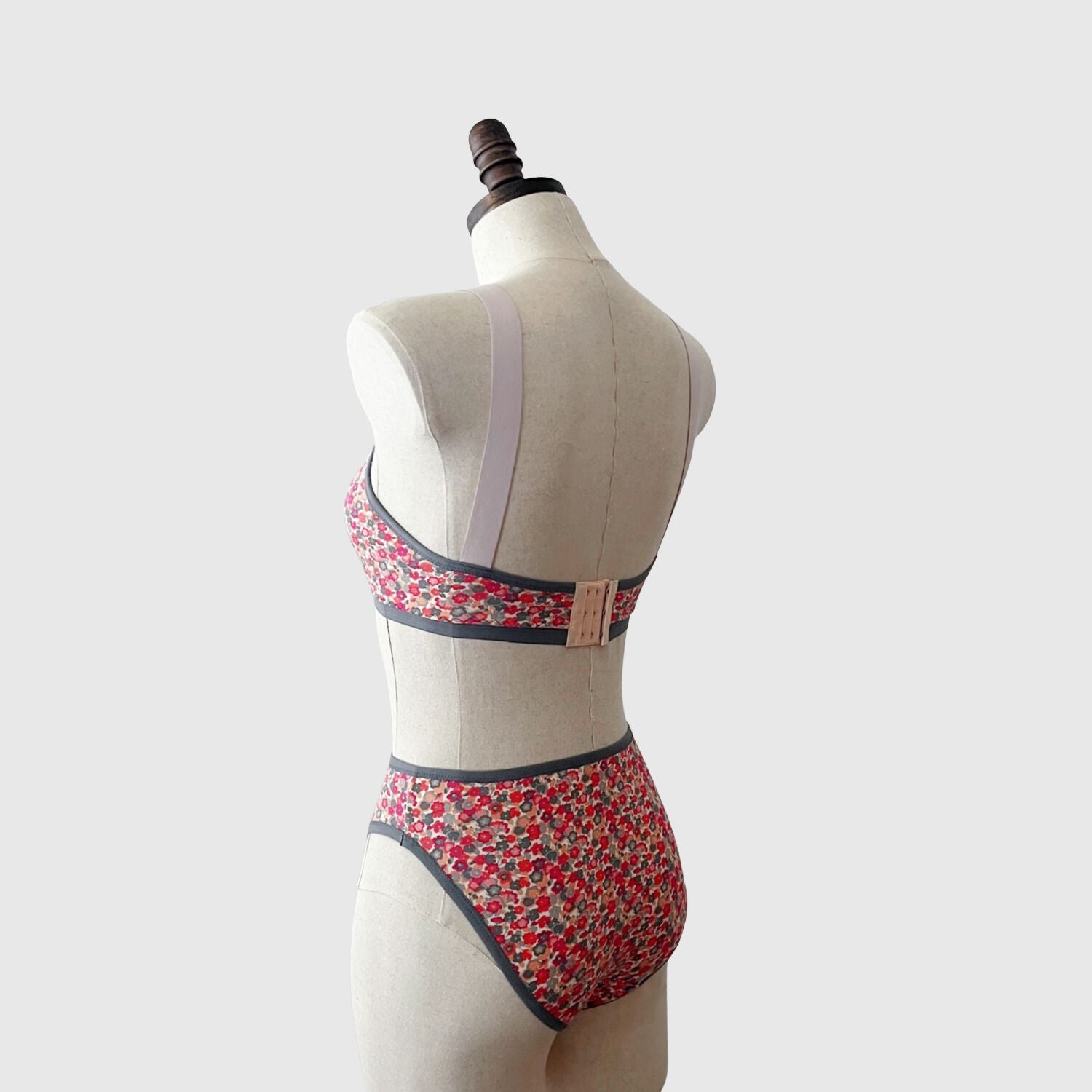 Best floral bra panties set | organic cotton underwear set | Made in Canada women's lingerie