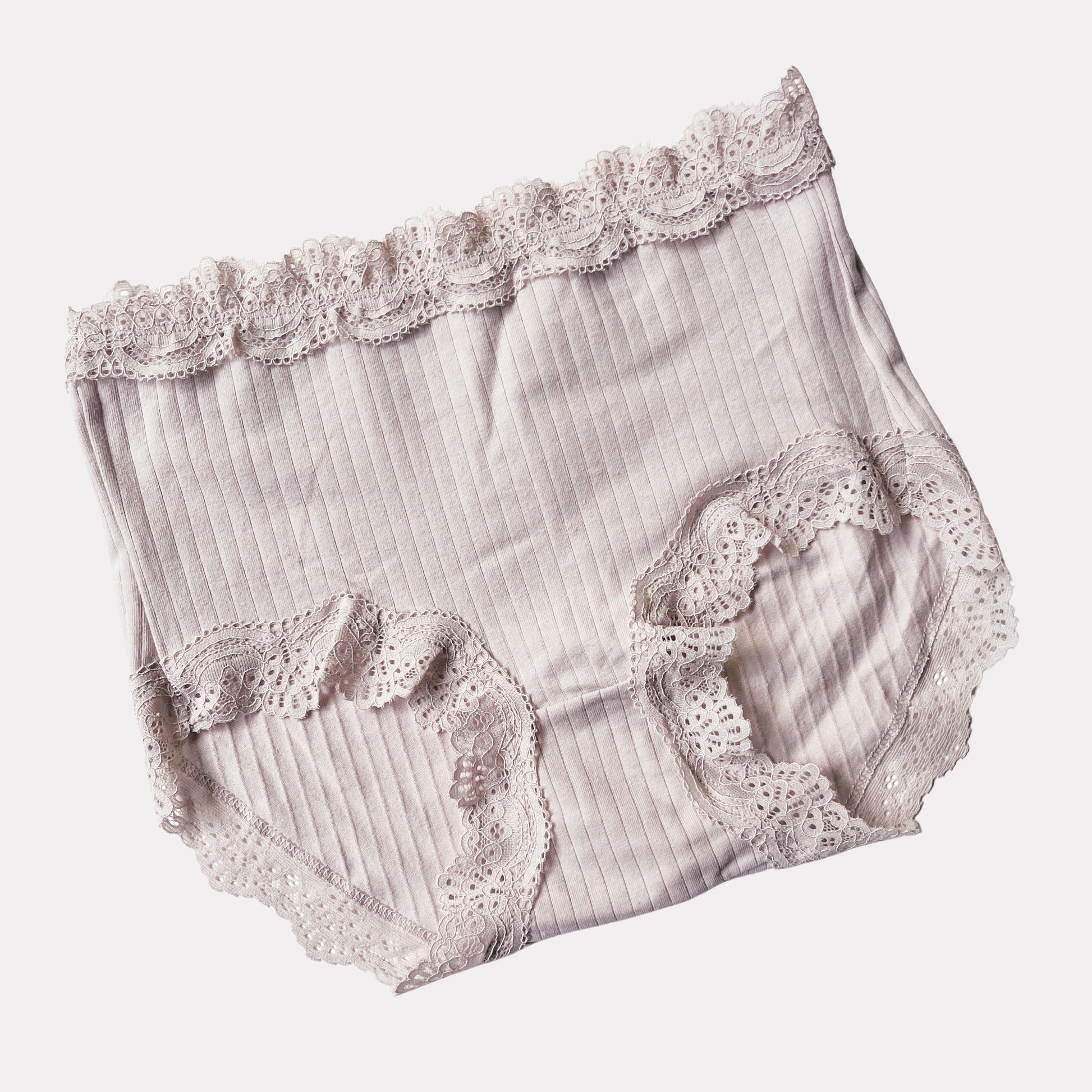 Organic cotton underwear brief lace