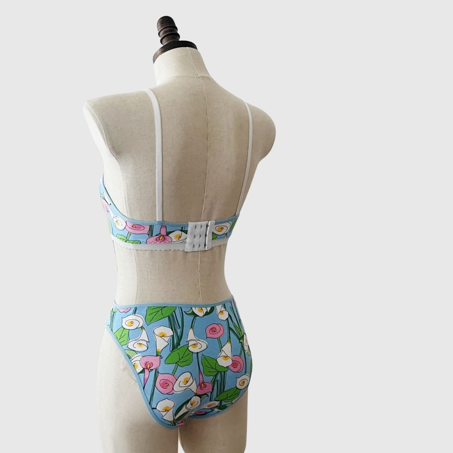 Shop best Aqua Blue bra panties set | Made in Canada organic women's underwear 