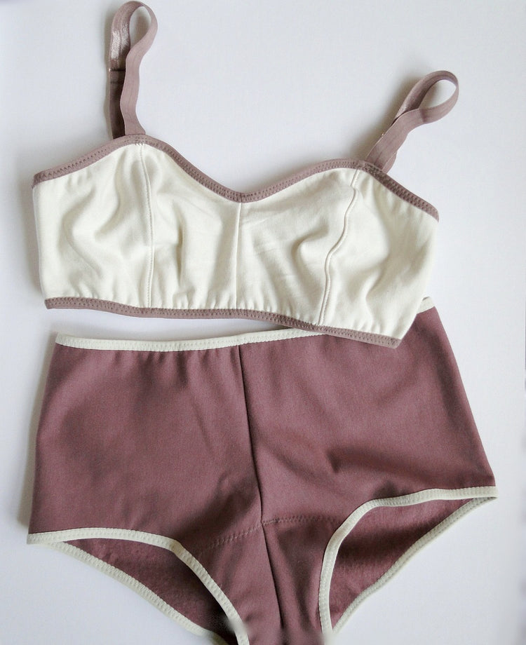 bamboo sleepwear | Organic cotton bra and panties set for women | Buy organic cotton underwear for women | Made in Canada women's lingerie sets 