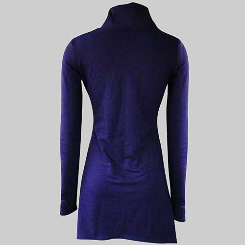 Purple short bamboo dress | Women's tunic in organic cotton | Buy made in Canada organic clothing for women | Shop organic tunics and dresses from Canada | Econica 