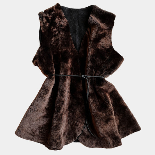 shearling vest