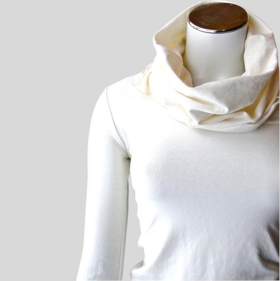 Organic cotton cowl sweater | Shop made in Canada organic cotton women's clothing | Econica Boutique