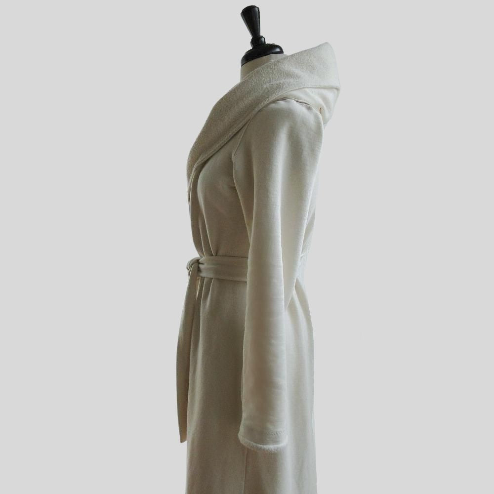 Organic cotton robe - lightweight cotton robe - wrap dress - hooded robe 2024