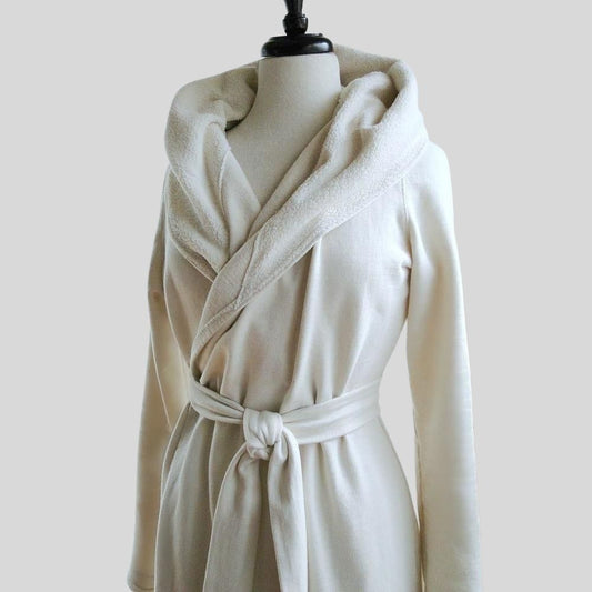Shop organic cotton bathrobe for women | Shop women's long bathrobes from Canada