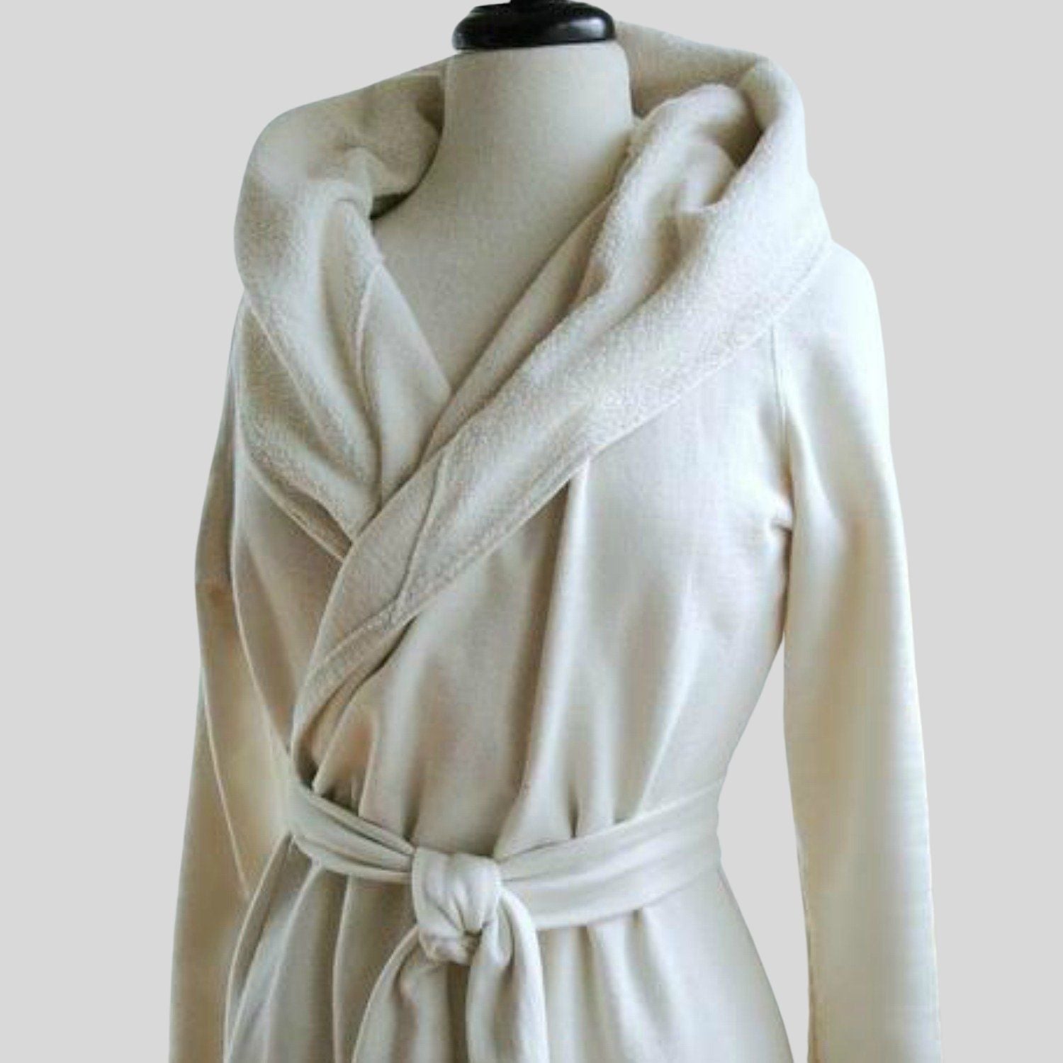 Long hooded bathrobe - organic cotton | Organic cotton Women's Loungewear from Canada