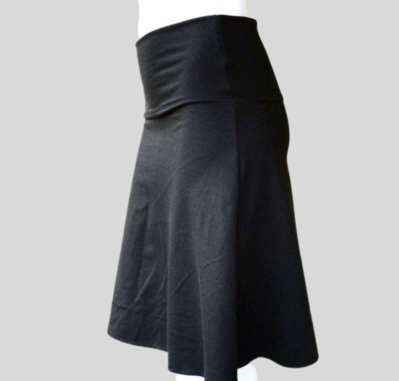 a line skirt midi | Shop organic black summer skirts | Made in Canada