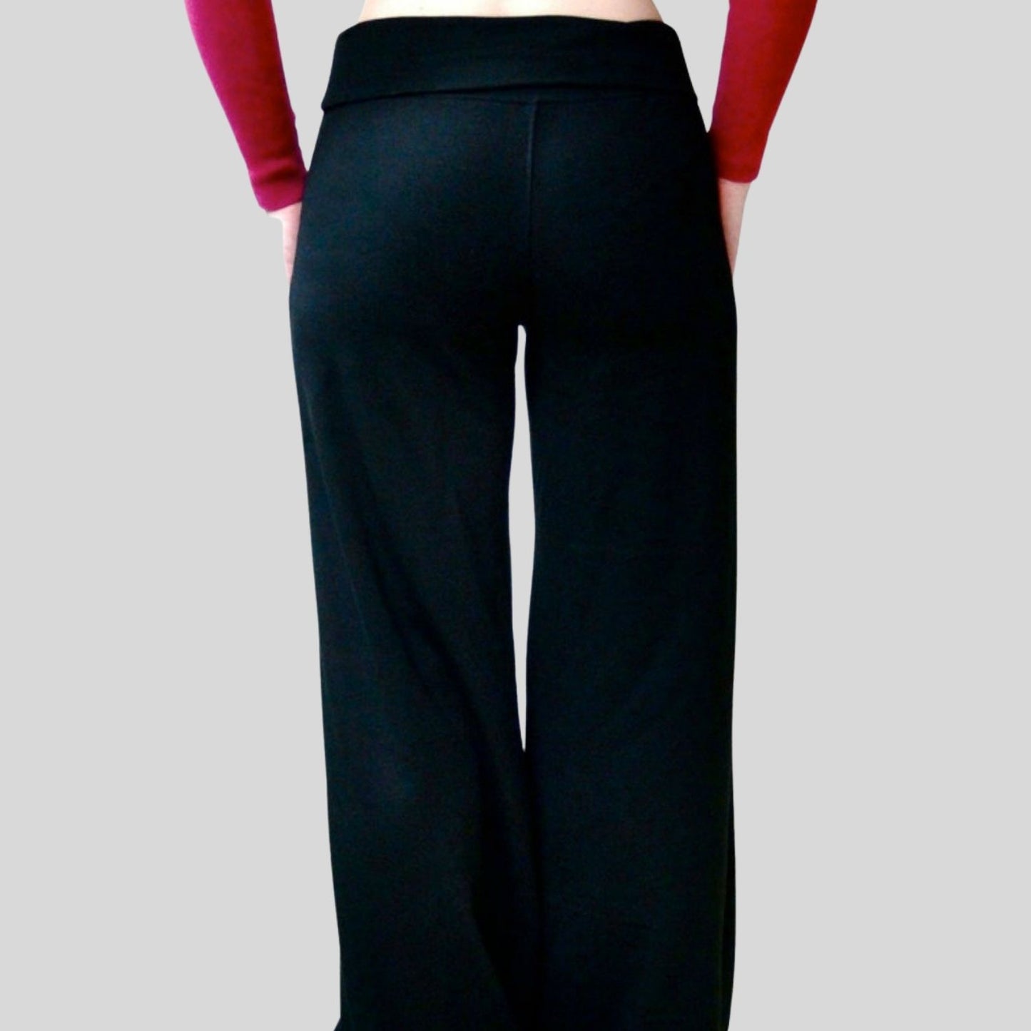 Buy Wide leg black pants | Organic  palazzo pants Canada 
