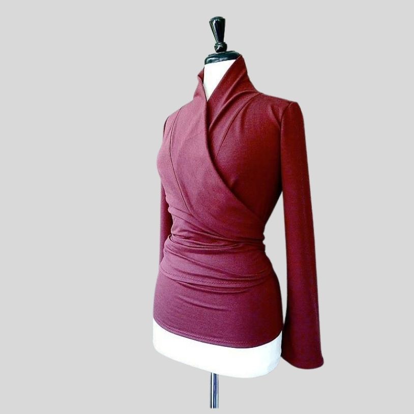 organic wrap shirt | cotton women's cardigan tops | Made in Canada organic cotton clothing for women | Econica