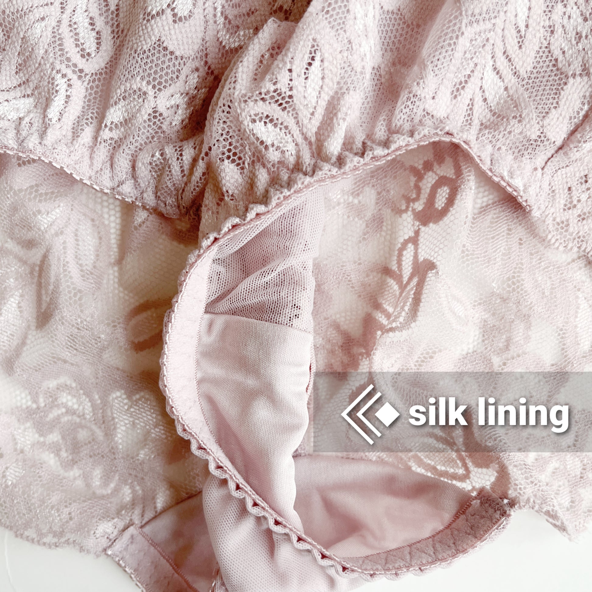 I Do Lace Trim Silk Brief Panty