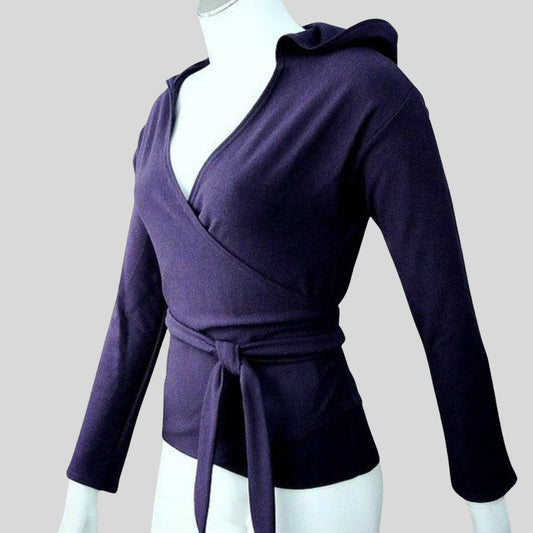 cotton fleece hoodie wrap top | Buy organic cotton hoodies for women | made in Canada women's clothing shop