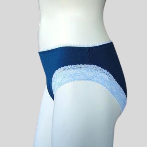 Cotton panties with lace trim | Shop organic underwear for women Canada