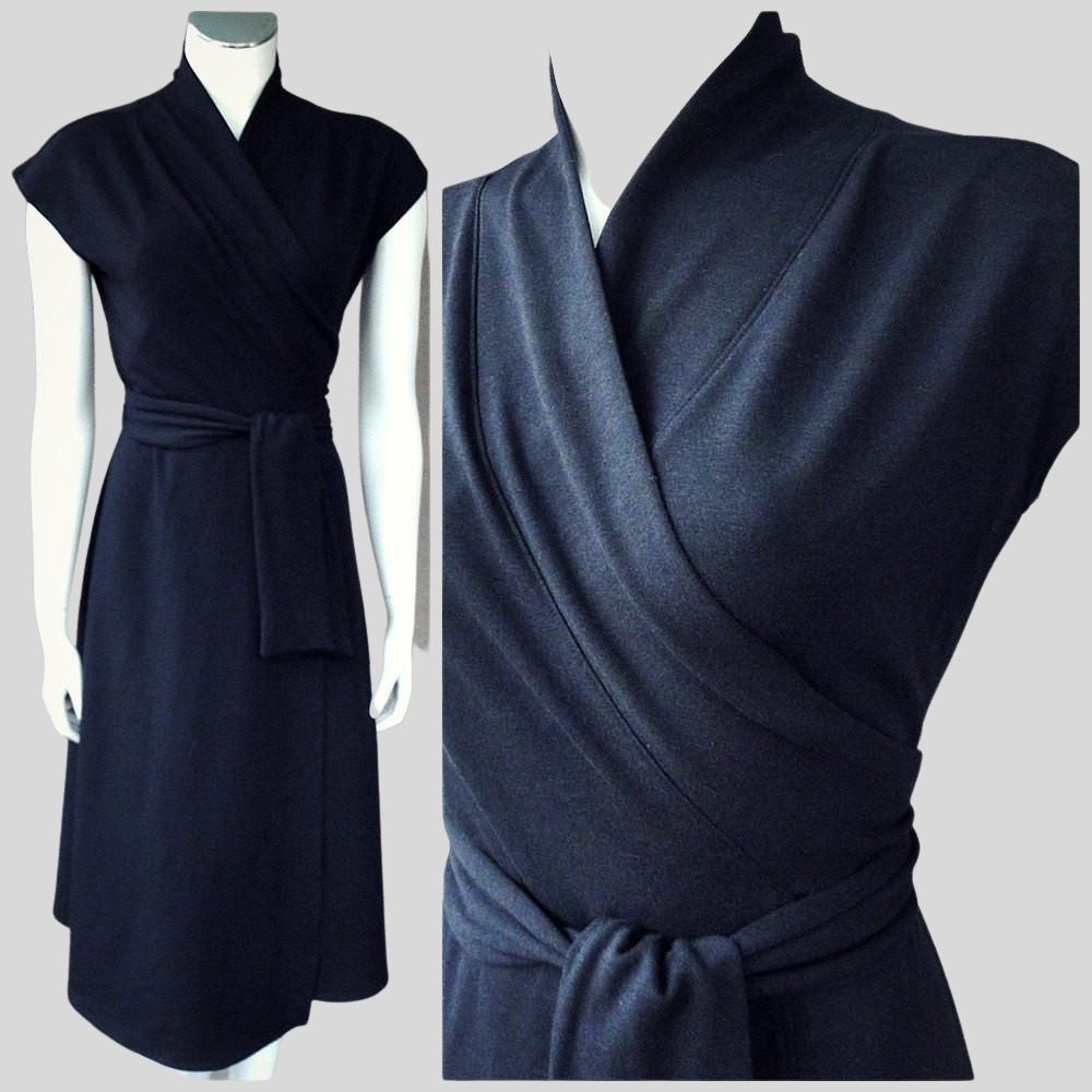Long black bamboo wrap dress | Long black wrap dress | Buy wrap dresses made in Canada