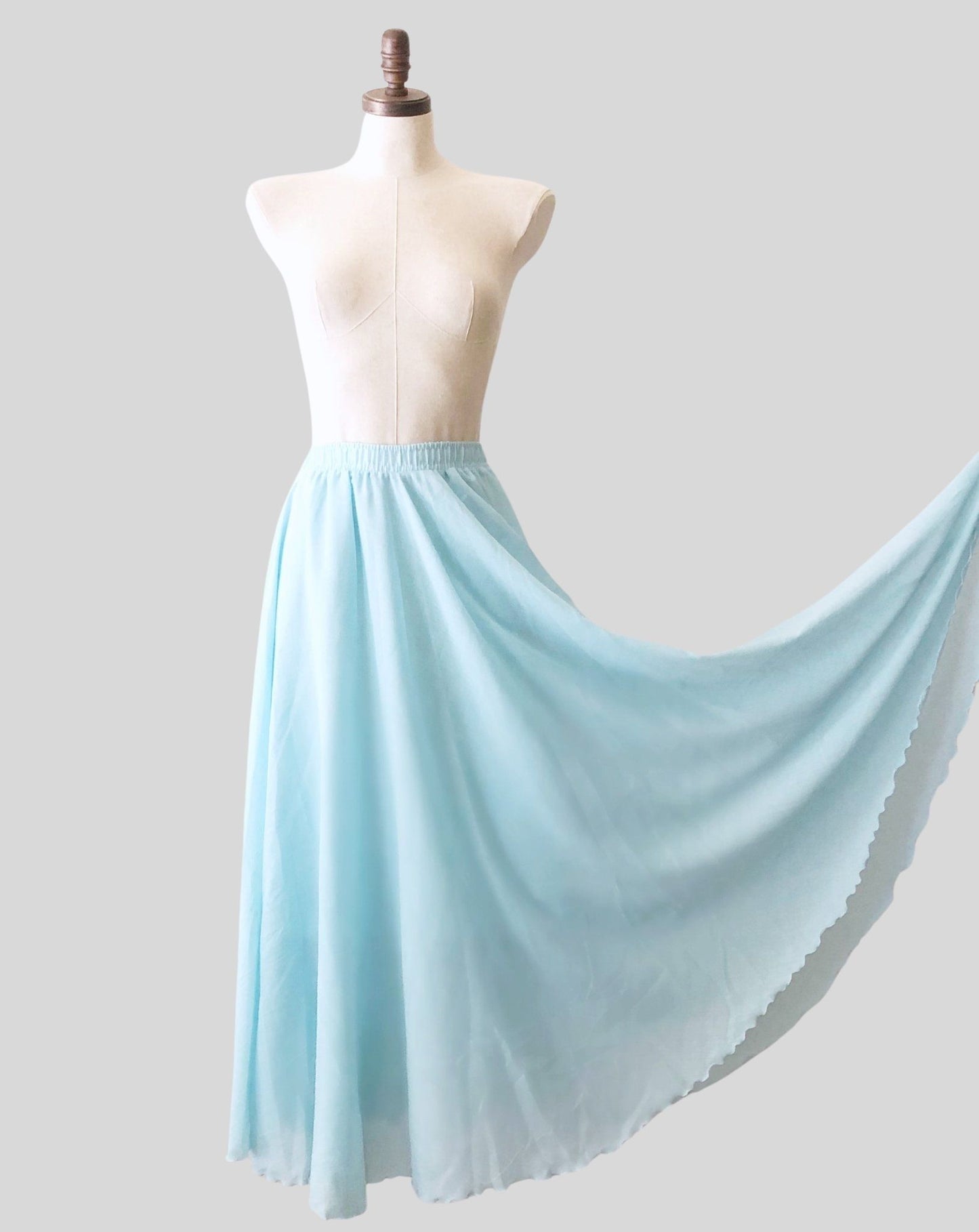 Blue Long linen skirt Canada | Shop 100% linen skirts maxi 