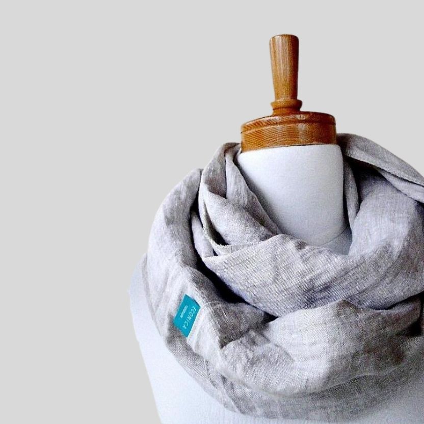 Buy best 100% linen scarf Canada | Shop pure linen summer scarves | Made in Canada