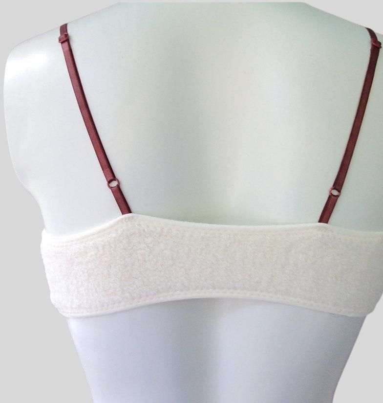 Women's Cottonique W12215 Latex Free Organic Cotton Slimfit Pullover Bra  (Black XS) 